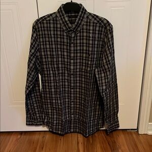 Men's Black Plaid Shirt